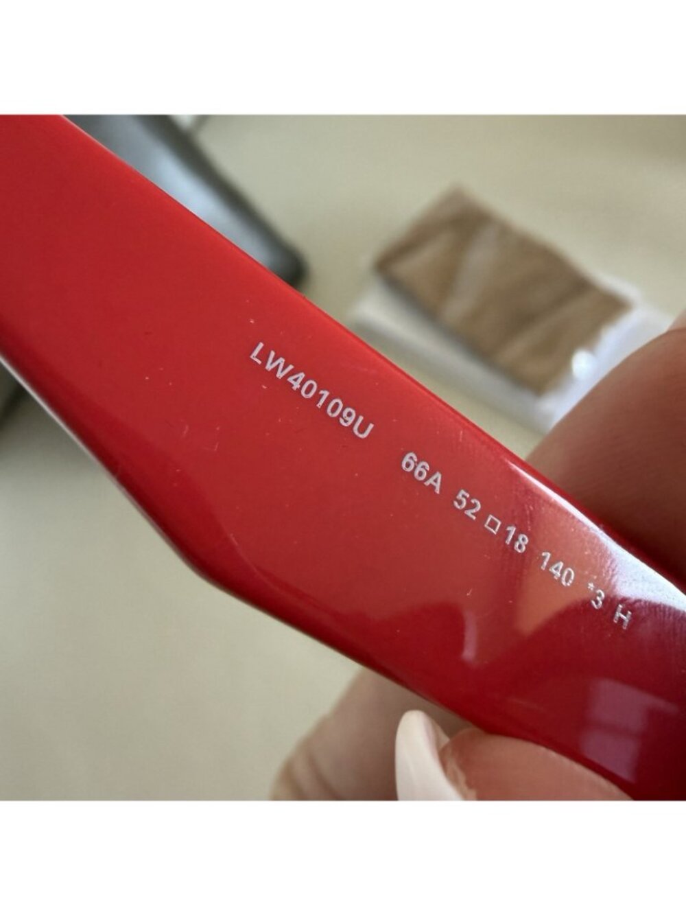 NEW LOEWE Sunglasses Oval Flame Red Acetate 100% Authentic - Picture 7 of 10